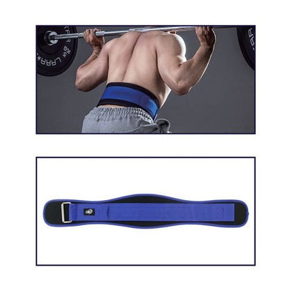 CINTURA SOLLEVAMENTO PESI ALLENAMENTO BODYBUILDING SQUAT FASCIA LOMBARE (BLU M)