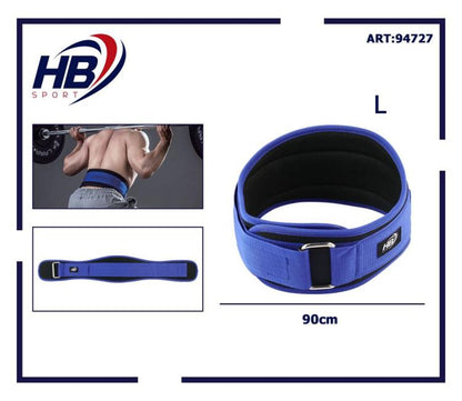 CINTURA SOLLEVAMENTO PESI ALLENAMENTO BODYBUILDING SQUAT FASCIA LOMBARE (BLU L)