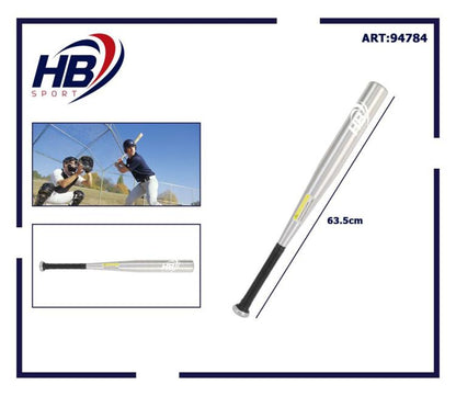 Mazza Da Baseball Softball Alluminio (63Cm) 25 Allenamento Adulti Bambini Silver