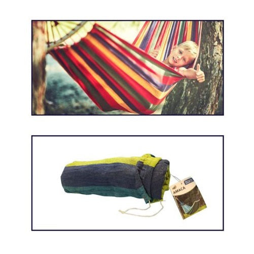 KLASSISCHE EINZELHÄNGEMATTE BAUMWOLLSTOFF HOLZRAHMEN 80X200 GARTEN CAMPING B