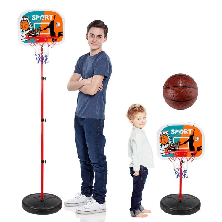 Set Canestro Basket Cerchio Rete + Palla Con Base Tabellone Gioco Bambini |120Cm