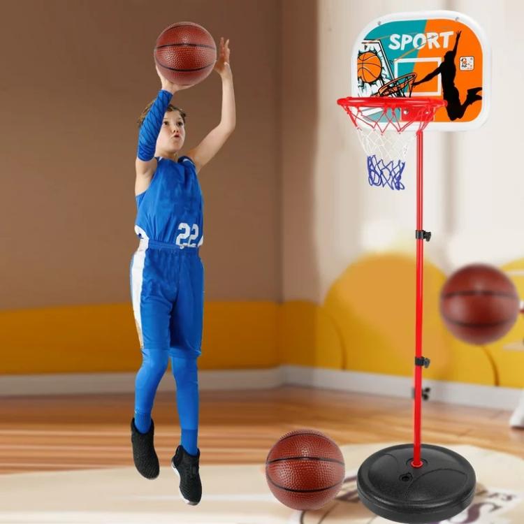 Set Canestro Basket Cerchio Rete + Palla Con Base Tabellone Gioco Bambini |165Cm
