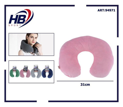 Cuscino Da Viaggio Collo Cervicale In Tessuto Memory Foam Relax Auto Treno Aereo 94971