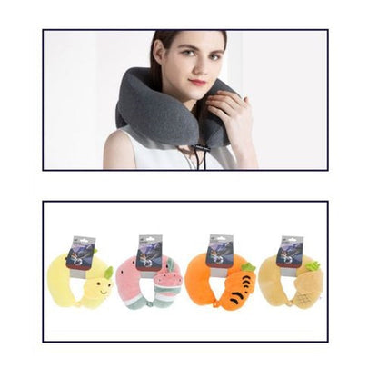 Reisekissen Nackenstütze Memory Foam + Schlafmaske Auto Zug Flugzeug 94979