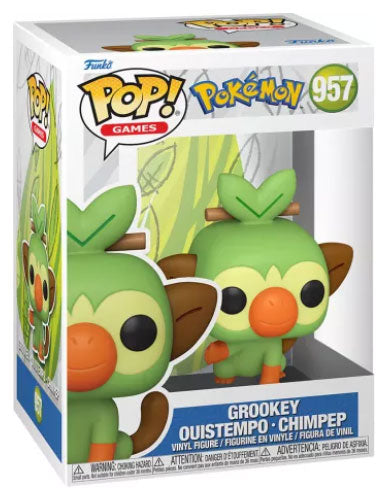 Funko Pop ! Games Pokemon  - (957) Grookey Vinyl Figure 9Cm Da Collezione