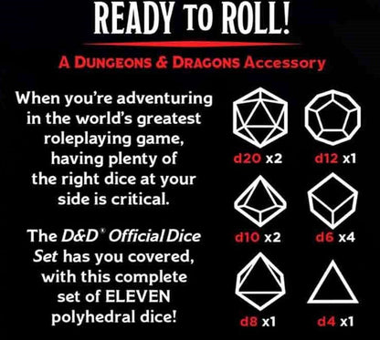 Dungeons & Dragons - Official Dice Set Dadi Poliedrici Gioco Di Societa Carte