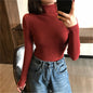 Women's sweater, thick cotton sweater, women's turtleneck sweater