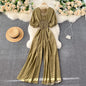 Women's Summer Jumpsuit, V-Neck, Slim High Waist, Wide Leg Jumpsuit