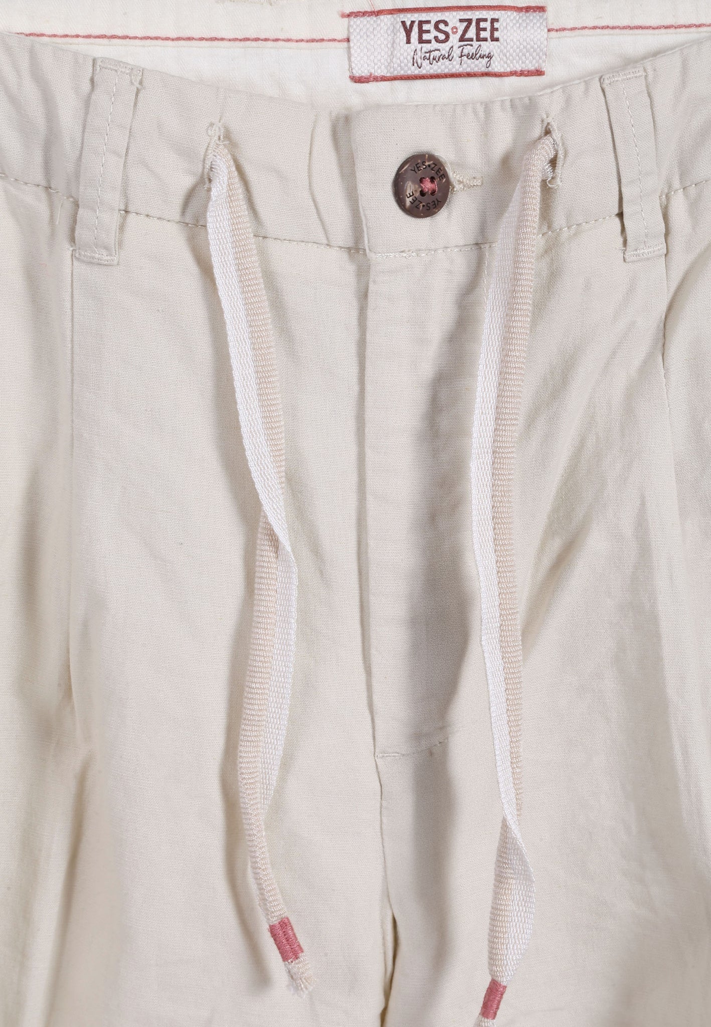 Yes Zee Pantalone Uomo Misto Lino Beige - 0953 P670 PC00 0245