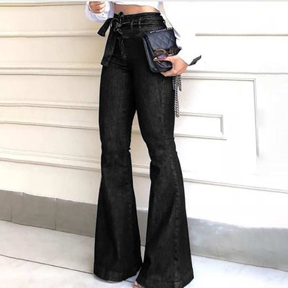 Pantaloni donna a zampa larga Jeans