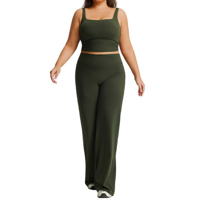 Tuta sportiva per donna  due pezzi, pantalone a gamba larga