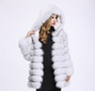Women's faux leather padded winter jacket