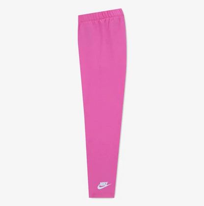 Nike tuta sportiva infant Felpa Fleece girocollo pantalone Flare Legging 36P286-AFN panna-rosa