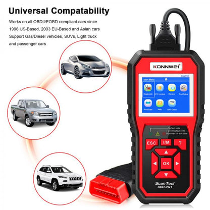 OBD2 II Scanner Konnwei KW850 Kfz-Diagnosegerät Fehlerausleser