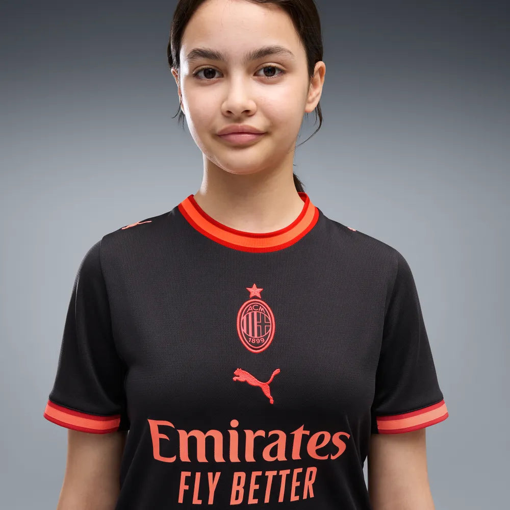 Puma Terza Maglia Milan ACM Third Jersey Replica 784140-03 Junior Rosso-Nero - Maglia Calcio
