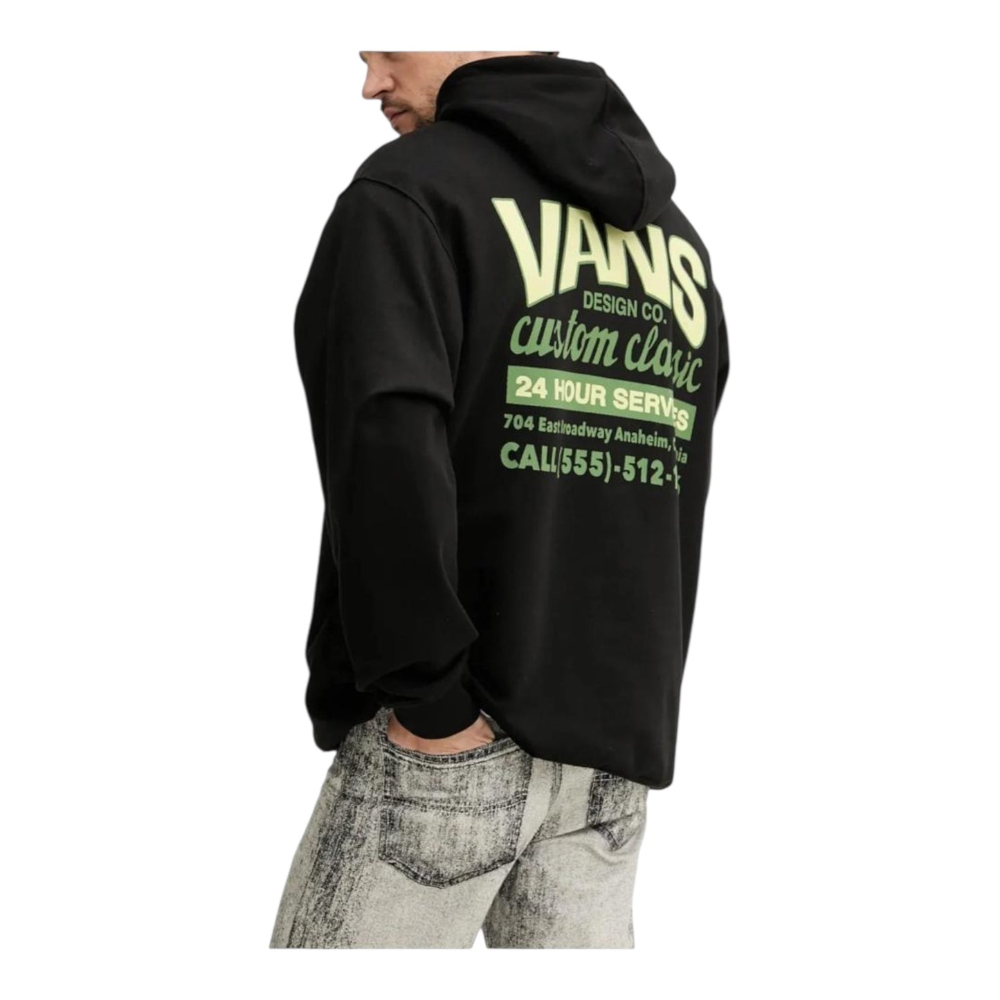 Vans Felpa Cappuccio Shop Front VN000NHRBLK1 Nero Uomo