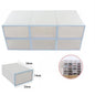 Shoe Organizer 6-Compartment Storage Box Space-Saving Shoe Rack Blue