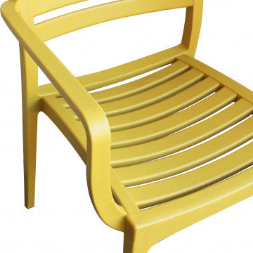 Stapelbarer Sessel Eveline aus Polypropylen – Maße: 58,5x55,2x84cm