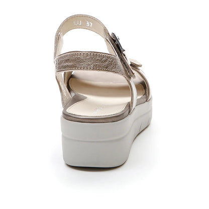 Stonefly Sandalo Donna Zeppa AQUA III 108232 Z00 Oro - Velcro Blusoft Comfort