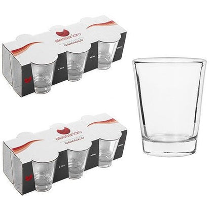 Damasco 12 Kaffeetassen Espressotassen Transparentes Glas Schnapsgläser Gläser