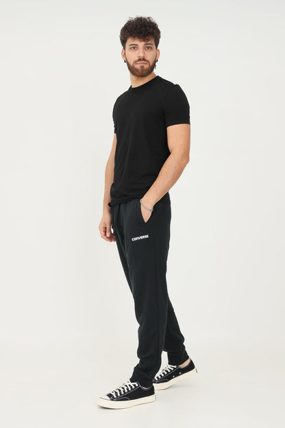 Converse Pantalone sportivo da uomo Regular Rib All Star 10023306-A02 nero