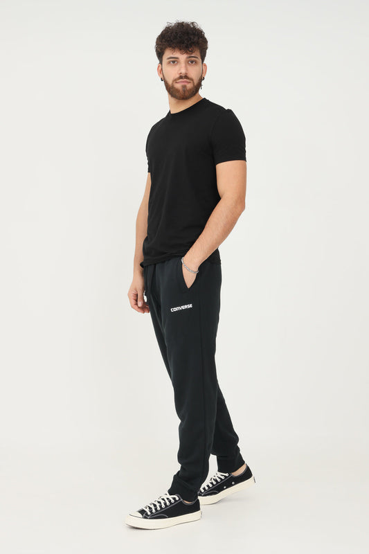 Converse Pantalone sportivo da uomo Regular Rib All Star 10023306-A02 nero