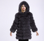 Women's faux leather padded winter jacket