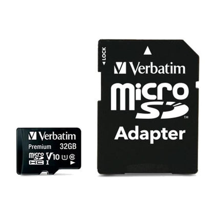 Verbatim Premium Micro-SDHC-Karte 32 GB Micro-SD-Speicher/Adapter V10 Klasse 10