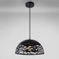 Modern Pendant Chandelier Perforated Woven Iron Lampshade E27 Black