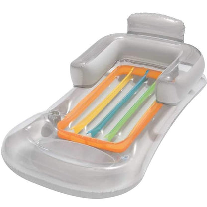Bestway Aufblasbarer Sessel Luftmatratze Pool Meer Getränkehalter Blau oder Grau