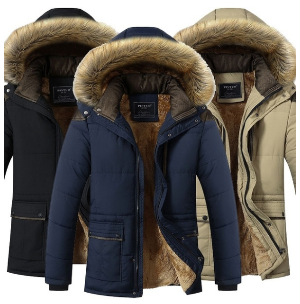 Giubbotto Winter Plus Size Men Jacket Warm Overcoat Outwear Cotton