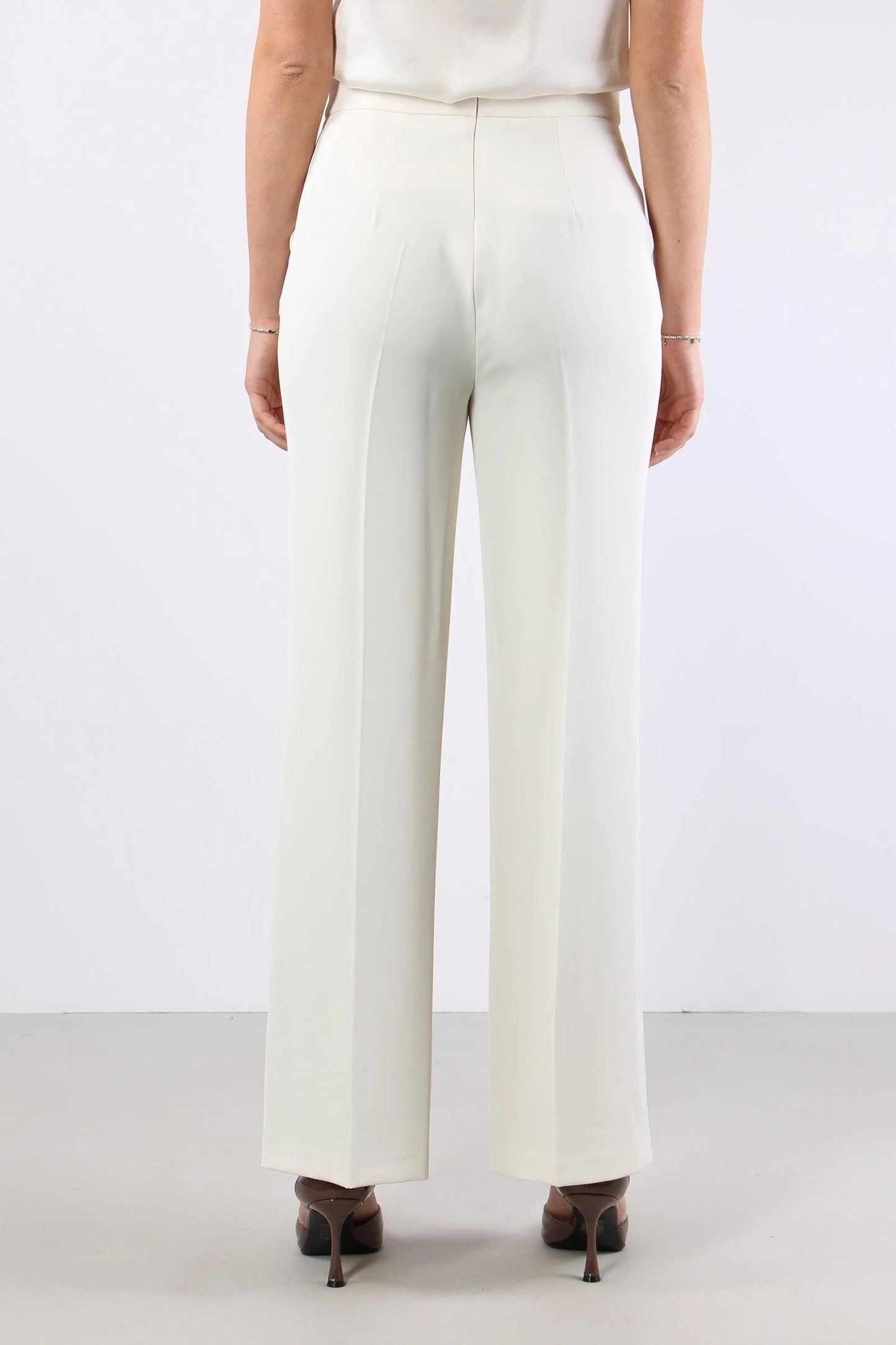 Relish Pantalone Palazzo Donna Vita Alta Avorio - LALIM RDP2607006025