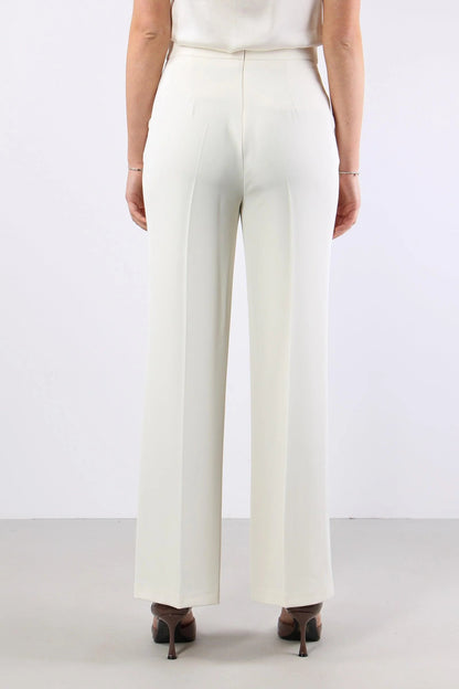 Relish Pantalone Palazzo Donna Vita Alta Avorio - LALIM RDP2607006025