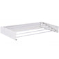 Wall-Mounted Foldable Clothes Drying Rack Balcony Outdoor/Indoor - White