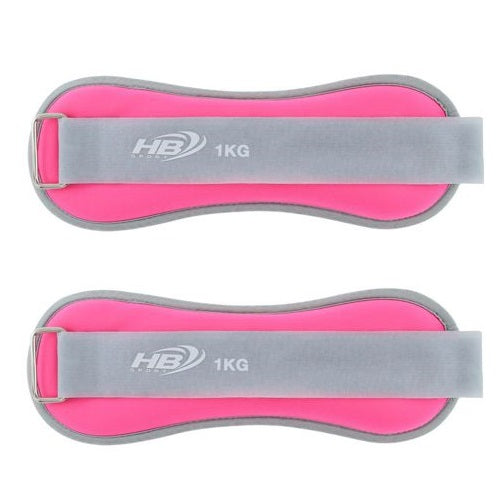 Coppia Pesi Per Caviglie/Polsi Sabbia Sport Fitness Cavigliere Da 0,5kg (1kg) Rs