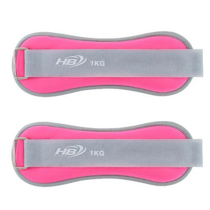 Coppia Pesi Per Caviglie/Polsi Sabbia Sport Fitness Cavigliere Da 0,5kg (1kg) Rs