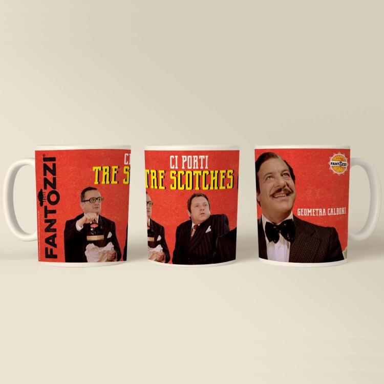 Infinite Statue - Tasse Fantozzi "Drei Whiskys" Becher Glas Keramik Tee Kaffee