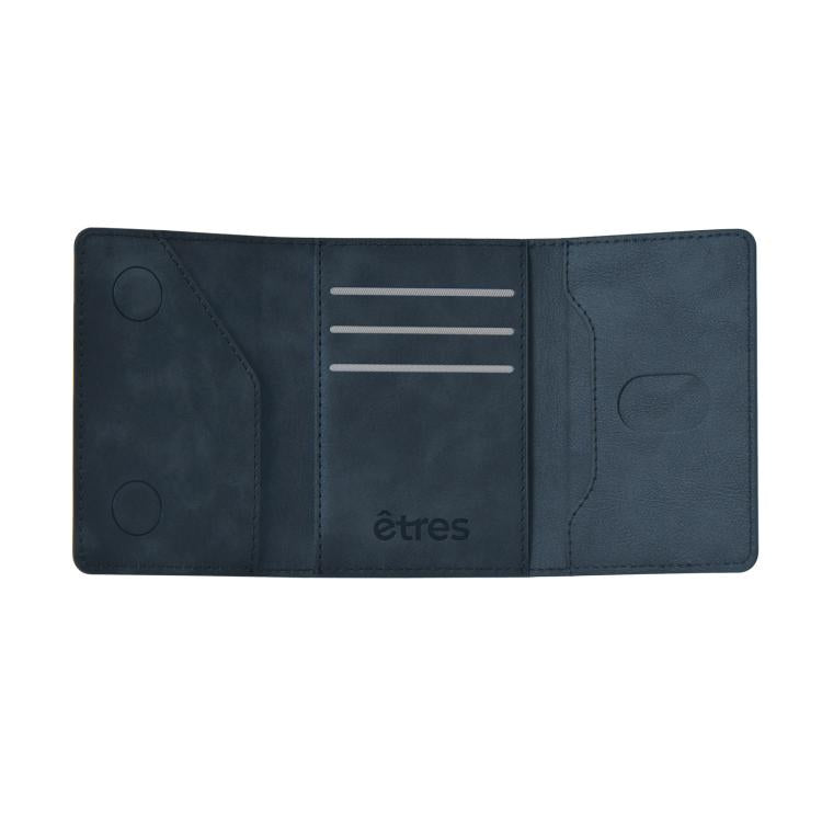 Etres Smart Wallet Portafoglio Slim Porta Carte Di Credito Iphone Mag Safe Blue