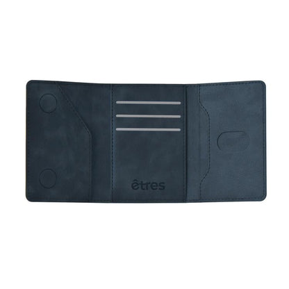 Etres Smart Wallet Portafoglio Slim Porta Carte Di Credito Iphone Mag Safe Blue