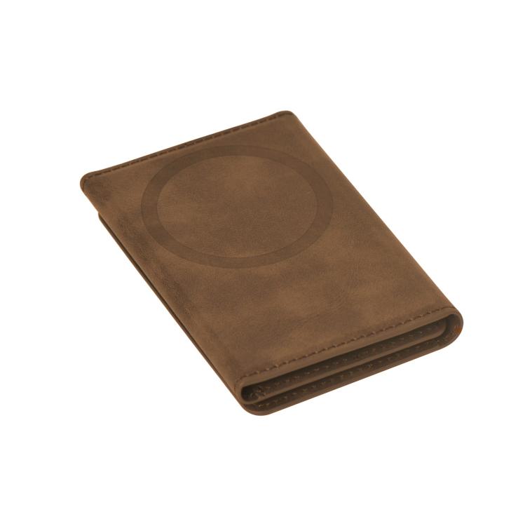 Etres Smart Wallet Schlanke Brieftasche Kreditkartenhalter iPhone Mag Safe Braun