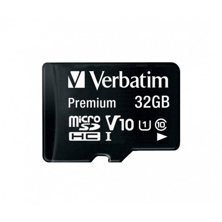 Verbatim Premium Micro-SDHC-Karte 32 GB Micro-SD-Speicher/Adapter V10 Klasse 10