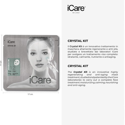 iCare Feuchtigkeitsspendende 2-Phasen-Gesichtsmaske + Crystal Oil Hyaluronsäure Anti-Aging