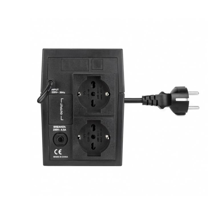 Vultech Ups 1200Va Lite + 2 Schuko Gruppo Di Continuita' Offline Nero Pc Monitor