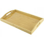 Bamboo Wood Serving Tray with Handles for Breakfast in Bed Coffee 37x26cm