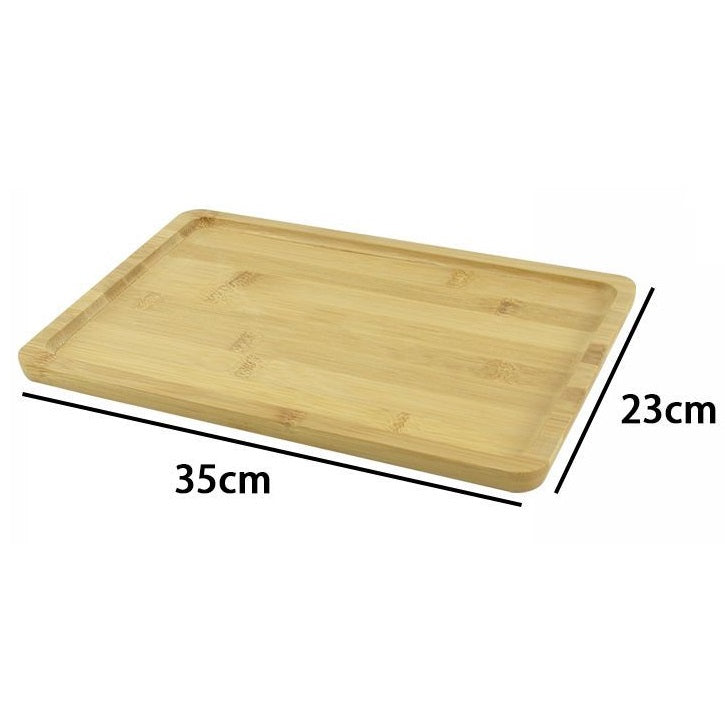 Serviertablett aus Bambusholz für Frühstück im Bett, Kaffee, Schneidebrett 23x35cm