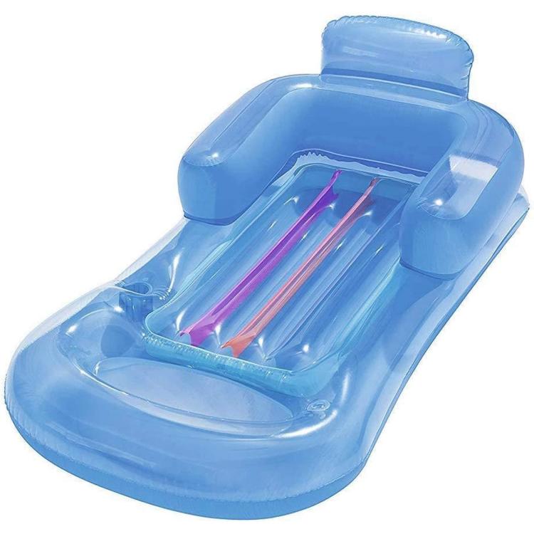 Bestway Aufblasbarer Sessel Luftmatratze Pool Meer Getränkehalter Blau oder Grau