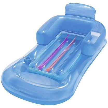 Bestway Aufblasbarer Sessel Luftmatratze Pool Meer Getränkehalter Blau oder Grau