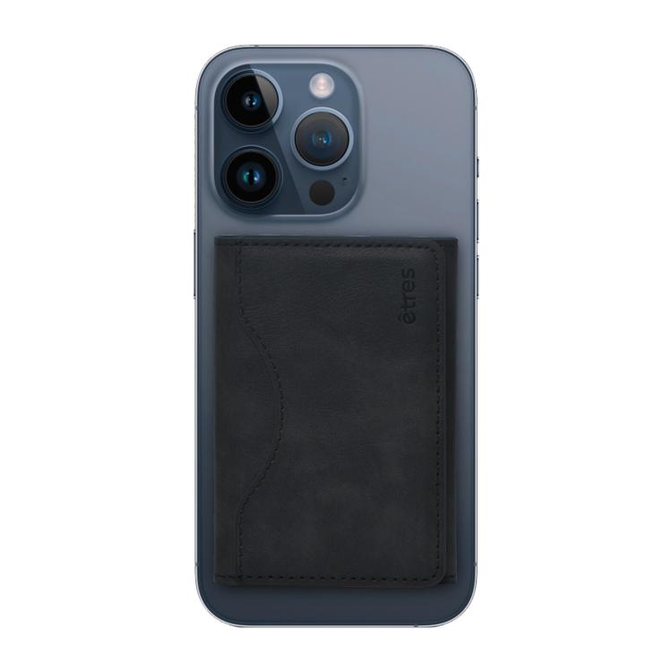 Etres Smart Wallet Portafoglio Slim Kreditkartenhalter iPhone Mag Safe Black