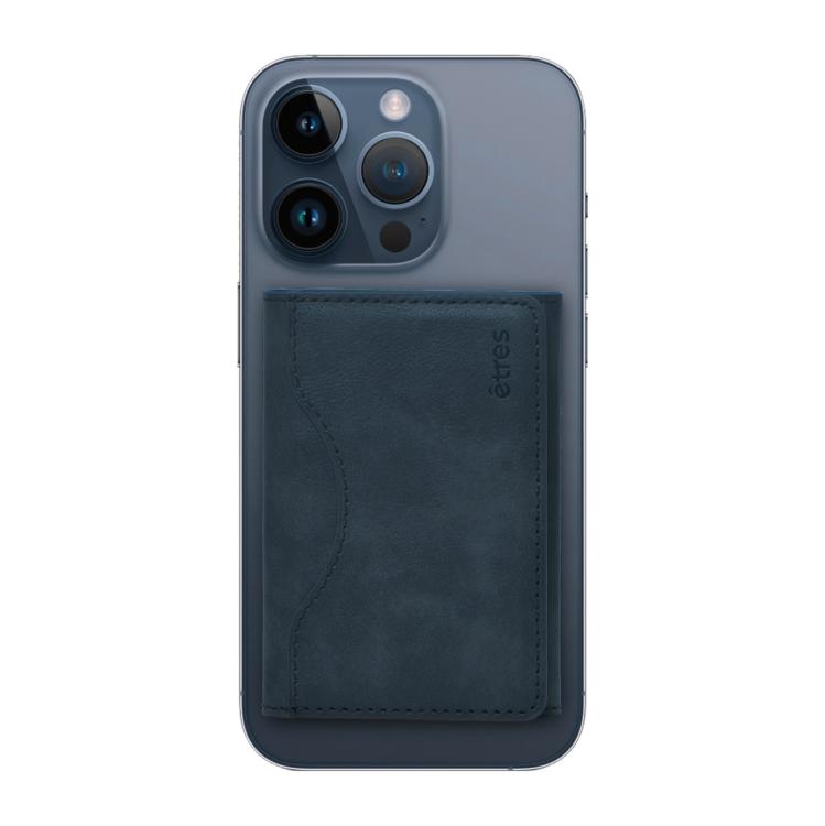 Etres Smart Wallet Portafoglio Slim Porta Carte Di Credito Iphone Mag Safe Blue