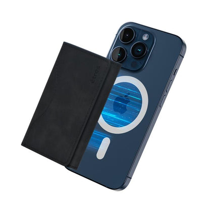 Etres Smart Wallet Portafoglio Slim Porta Carte Di Credito Iphone Mag Safe Blue